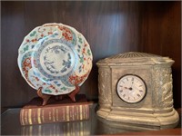 IMARI STYLE PLATE STAG AND ACORN CLOCK BOOKS