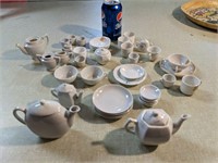 Large lot miniature tea set.