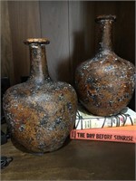 PAIR OF 14” VASES AND BOOKS