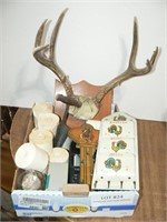 Flat with 1944 Oregon antlers, calculator and