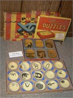 Vintage Gilbert problem puzzles (orig. box),