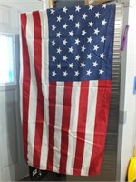 2 VINTAGE AMERICAN FLAGS & 1 NYL-GLO FLAG