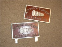 2 Millstadt Cluster Busters car club aluminum