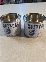 Set of 2 Huitres Oyster cans.