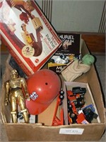 Large flat of vintage toys: mini football
