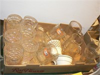 Large flat with A&W root beer mugs, assorted