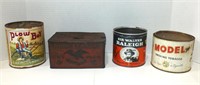 VINTAGE CHEWING AND SMOKING TOBACCO TINS