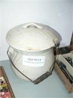Ironstone chamberpot (lid has chips)