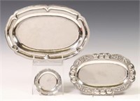 (3) SANBORNS & OTHER STERLING SILVER TRAYS, MEXICO