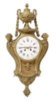 FRENCH LOUIS XVI STYLE BRONZE CARTEL CLOCK