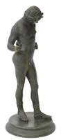 GRAND TOUR STYLE SPELTER SCULPTURE, NARCISSUS