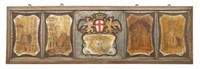 ITALIAN PAINTED WALL PANEL GENOESE COAT OF ARMS