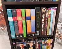 11 - LARGE LOT OF DVDS & BOOKCASE (A)