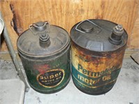 2 large oil cans: Super and PermaLube
