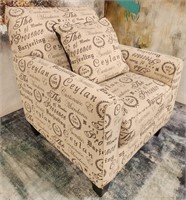 11 - UPHOLSTERED OCCASIONAL CHAIR W/ PILLOW