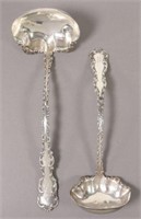 (2) WHITING MFG 'LOUIS XV' STERLING SILVER LADLES