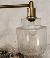 11 - FLOOR LAMP W/ GLASS SHADE 58"T