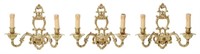 (3) FRENCH LOUIS XV STYLE BRONZE 2-LT WALL SCONCES