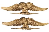 (2) ARCHITECTURAL GILT METAL EAGLE MOUNTS