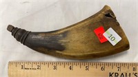 Antique Priming Powder Horn & Plug