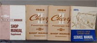 (4) Vintage 1960's-70 Chevrolet Shop Manuals,