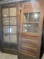 2 Wooden Doors with glass windows