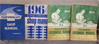 (4) Vintage 1960's-70's Chevrolet Shop Manuals,