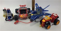 (4) Mattel Fisher Price Rescue Heroes vehicles
