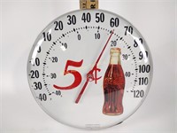 1980s Coca-Cola outdoor thermometer