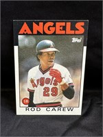 1986 Topps Rod Carew Angels Card