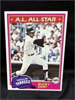 1981 Topps Bucky Dent A.L All-star Card