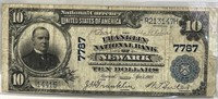 S - FRANKLIN NAT'L BANK OF NEWARK $10 BILL (A35)
