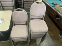 8 Chairs- cloth seats & backs