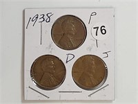 Group  Lincoln  wheat cent    rtrd1076