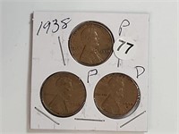Group  Lincoln  wheat cent    rtrd1077