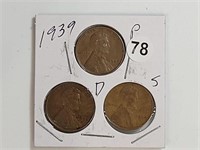 Group  Lincoln  wheat cent    rtrd1078