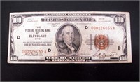 1929 $100 NATIONAL CURRENCY F.R.B. CLEVELAND