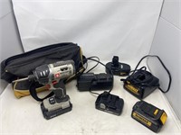 tool bag with Porter Cable impact drill and