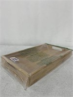 WOODEN TRAY 13X8IN