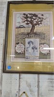 VINTAGE FRAMED "SHADE OF THE OLD APPLE TREE"