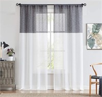 CENTRAL PARK HOME SHEER CURTAINS 40x108 2PANELS