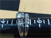 Platinum wedding set engagement ring and contains