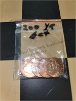 4 Lincoln penny 200 years set