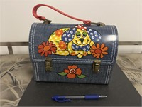 Metal Patchwork Puppy Lunchbox with Thermos