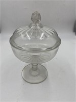 EAPG clear glass compote