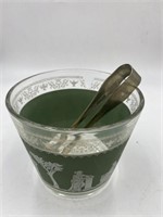 Jeannette green jasperware hellenic ice bucket