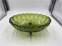 green indiana glass fruit bowl