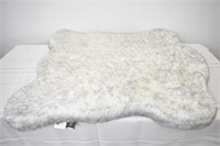 FURRY DOG BED  - 38 X 33" - HAS A SMALL MARK
