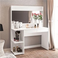 Boahaus Berenice Vanity Table, White, for Bedroom