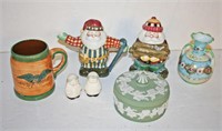 Mugs, Vase, Salt & Pepper, Santa Sugar &